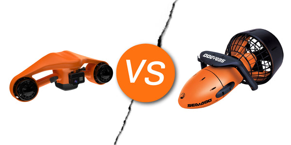 Manta S Seascooteter vs. Sea-Doo Seascooter Pro Product Comparaison.