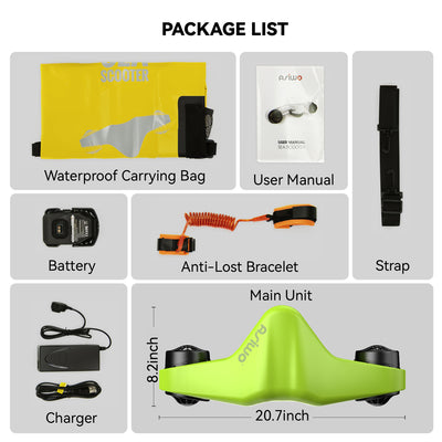 ASIWO-40m-underwater-scooter-with-3-speed-package-list